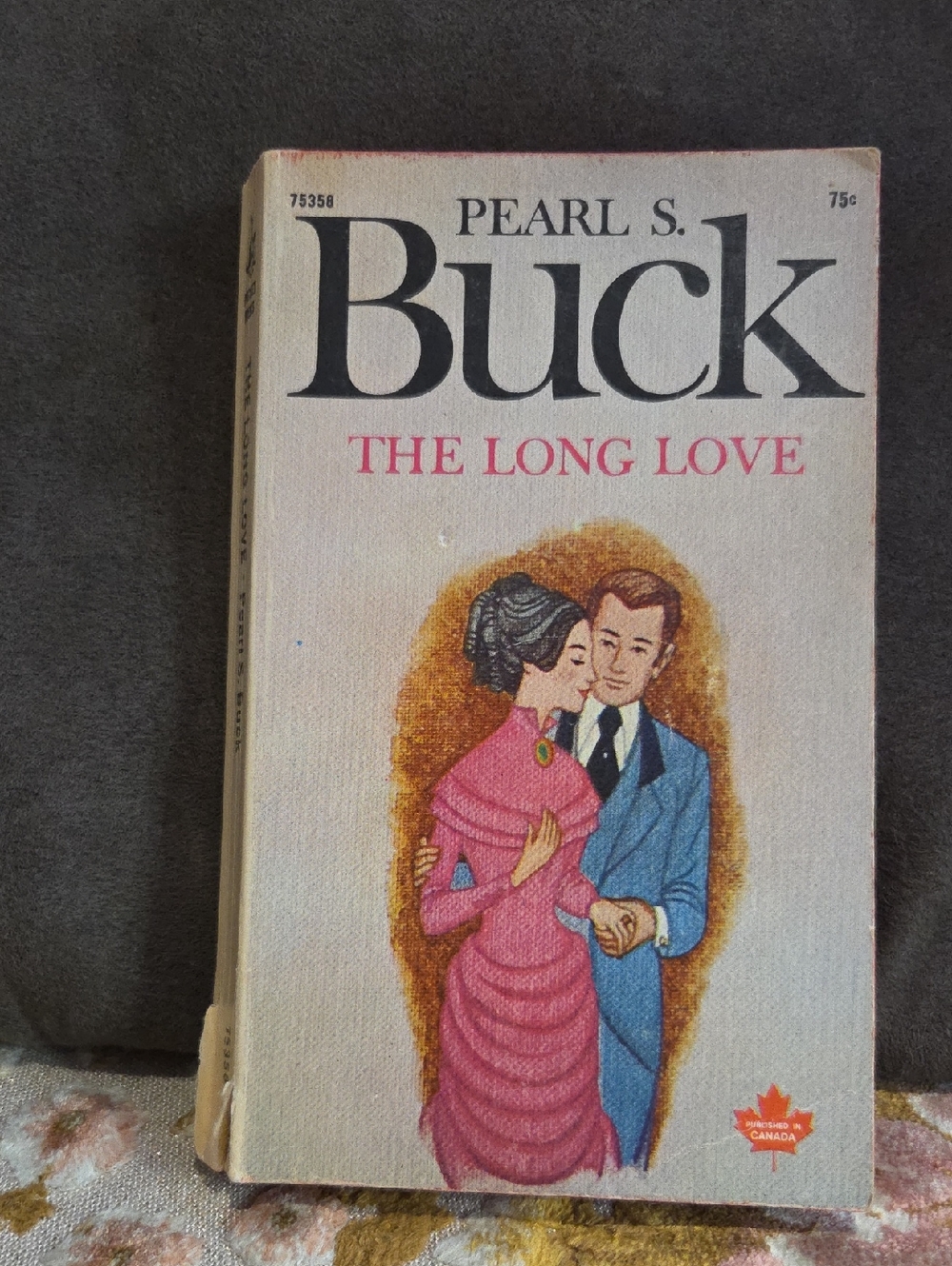 Pearl S. Buck "The Long Love" Vintage Paperback - Pink & Blue Cover